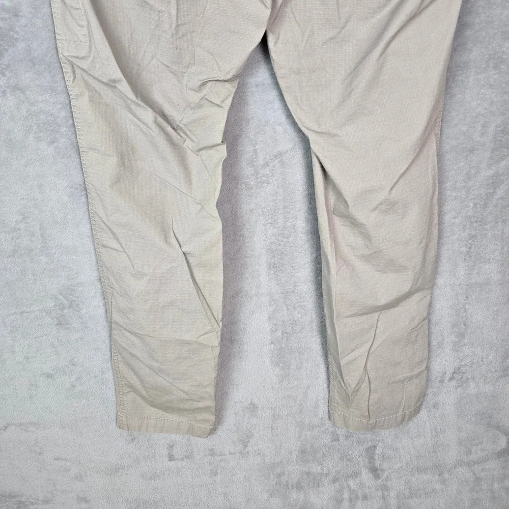 Vuori Meta Jogger Mens 34 Khaki Tan Organic Cotton Ripstop Stretch Pants Tapered